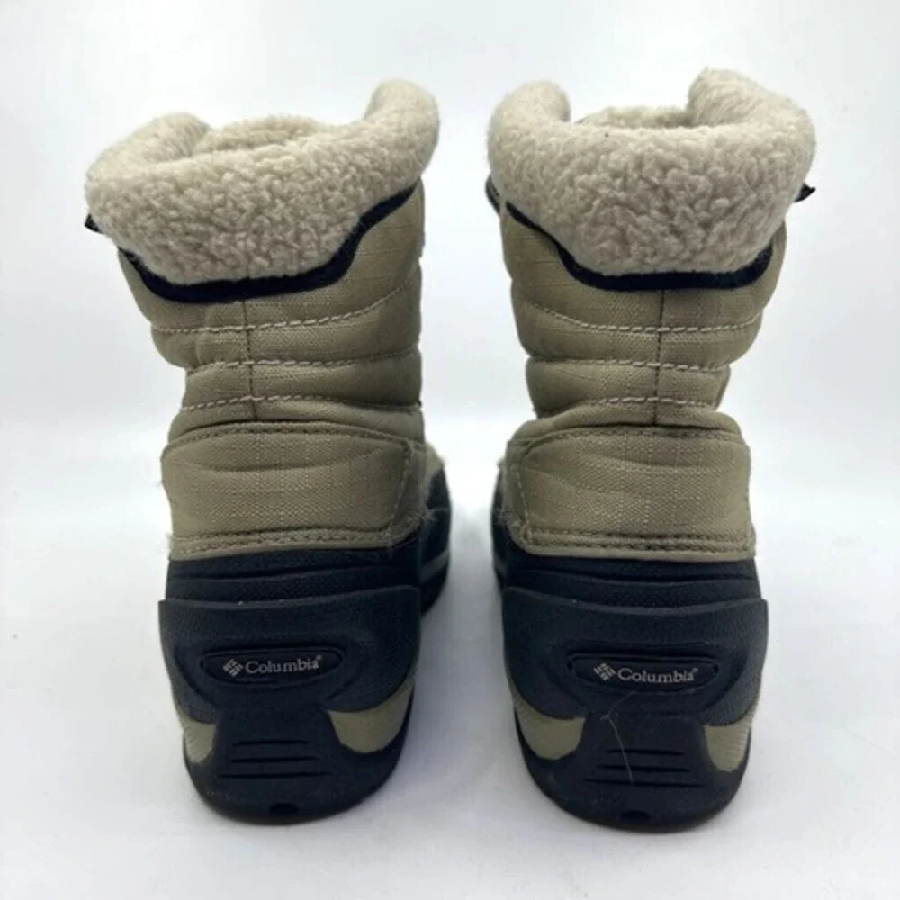 Columbia Cascadian Trinity‎ Snow Boots Women 6 Tan Black Good Waterproof Sherpa